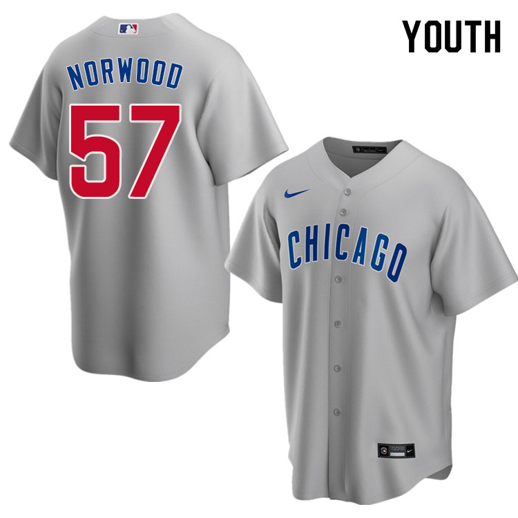 Nike Youth #57 James Norwood Chicago Cubs Baseball Jerseys Sale-Gray